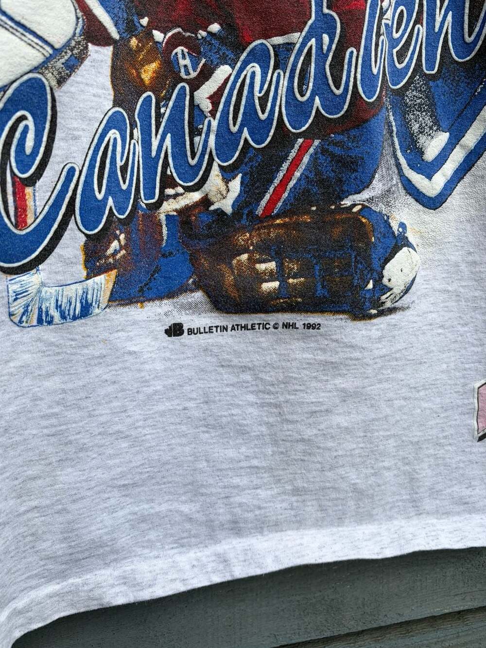 Vintage 1992 Montreal Canadiens NHL Hockey T-Shirt Size Large - Picture 5 of 10